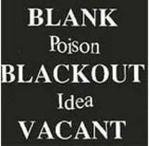 Blank Blackout Vacant
